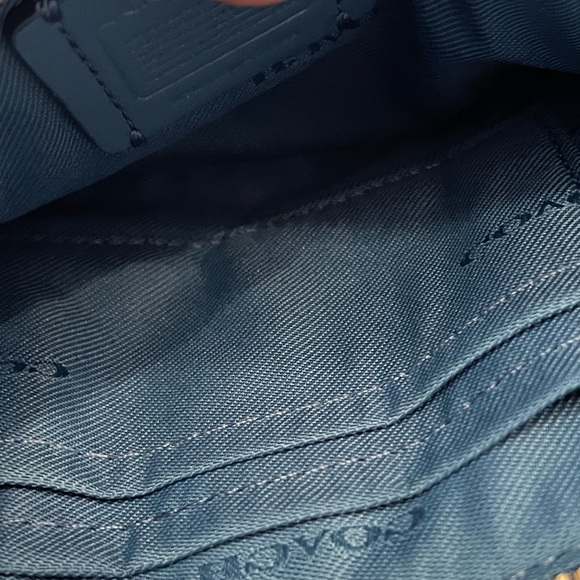 Coach Corner Zip Wristlet in a blue color - Picture 6 of 7